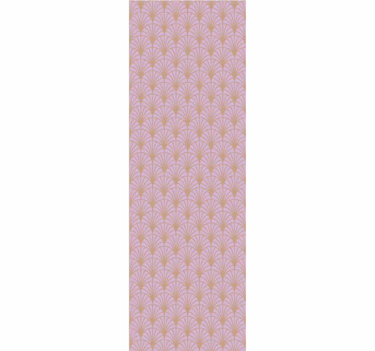 Estore de rolo vintage padrão escamas rosa e dourado - TenStickers