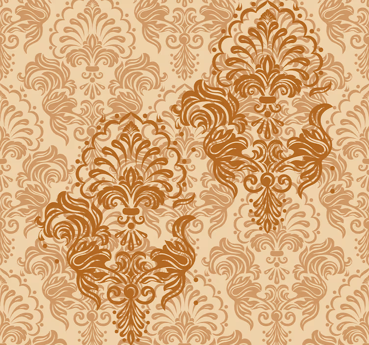Estore de rolo vintage padrão desbotado em cores quentes - TenStickers