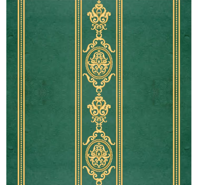 Estore de rolo vintage listras verticais douradas - TenStickers