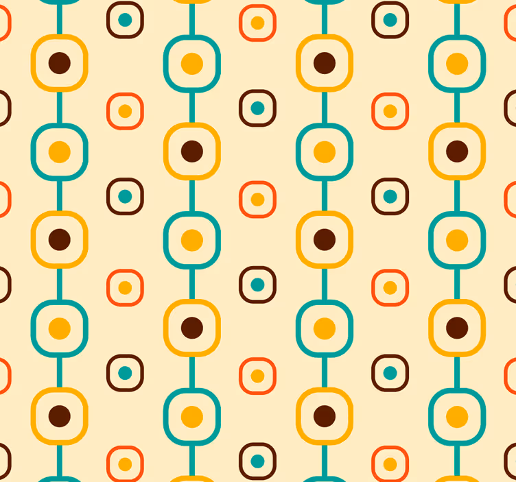 Estore de rolo vintage geométrico dos anos 60 - TenStickers