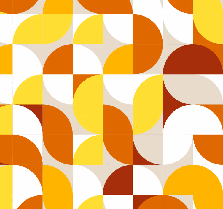 Estore de rolo vintage laranja e amarelo vintage - TenStickers