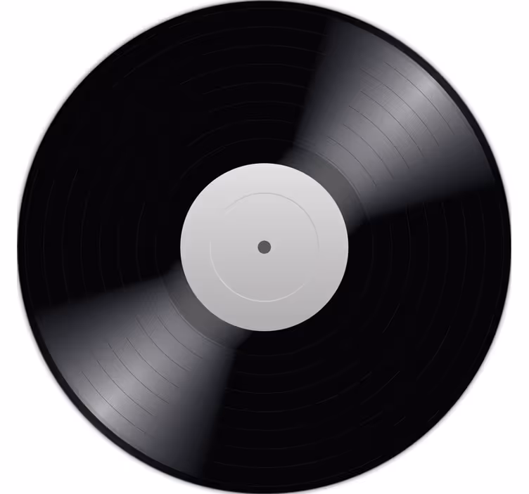 Estore de rolo preto disco de vinil preto - TenStickers