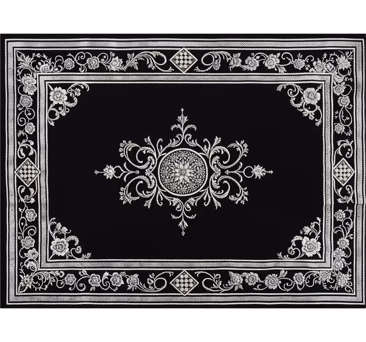 Estore de rolo preto com design oriental clássico - TenStickers