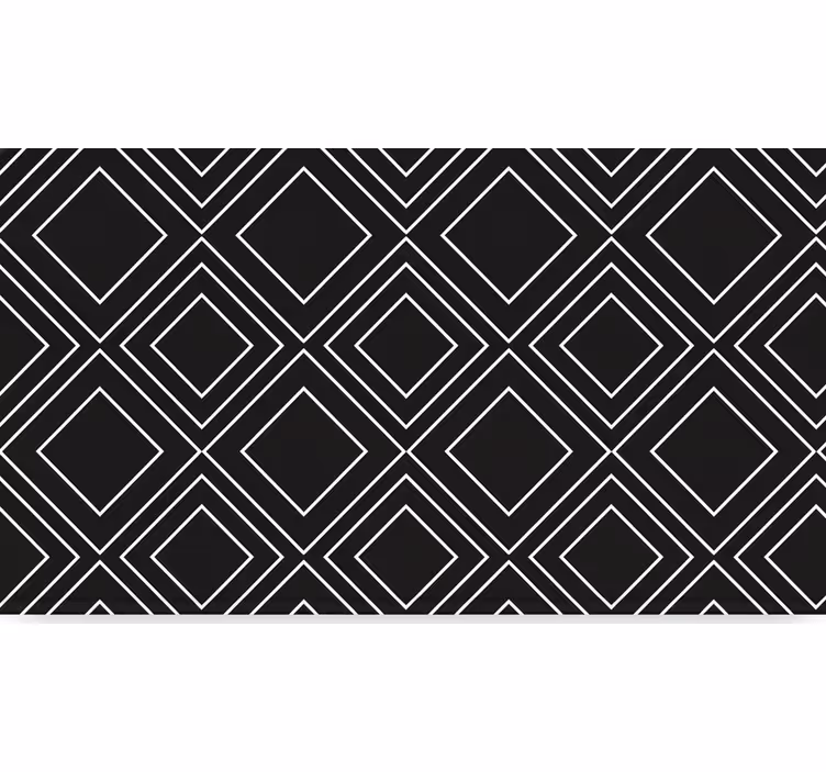 Estore de rolo preto com design de linhas geométricas - TenStickers