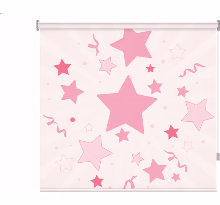 Estore de rolo rosa estrelas rosas grandes - TenStickers