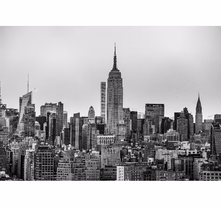 Estore de rolo para sala foto de nova york em preto e branco - TenStickers