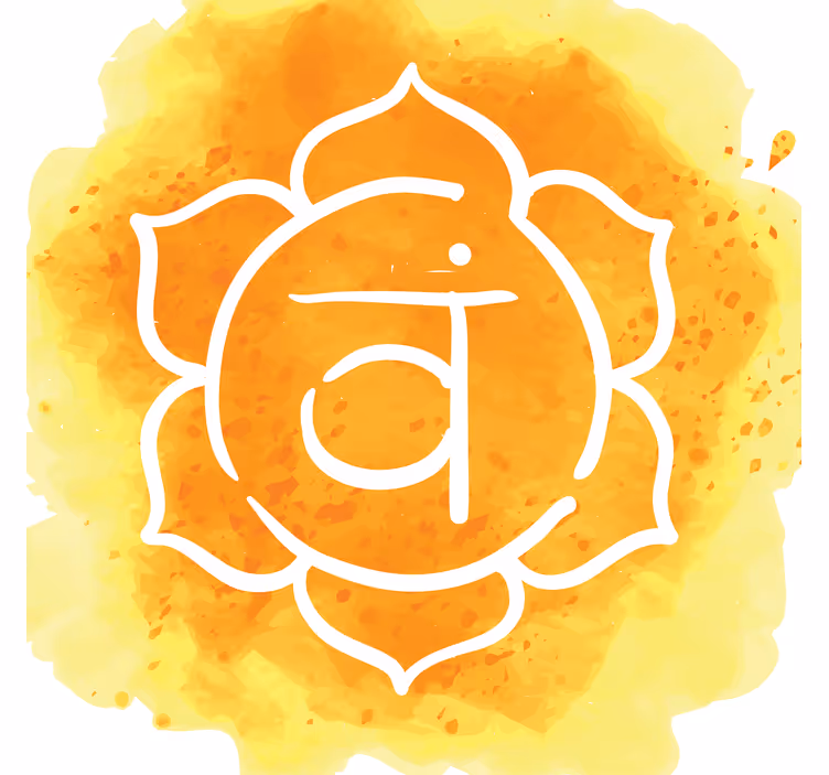 Estore de rolo para sala símbolo bonito do chakra sacral - TenStickers