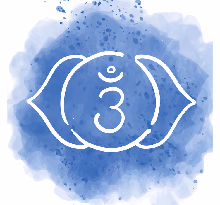 Estore de rolo para sala símbolo do chakra frontal - TenStickers