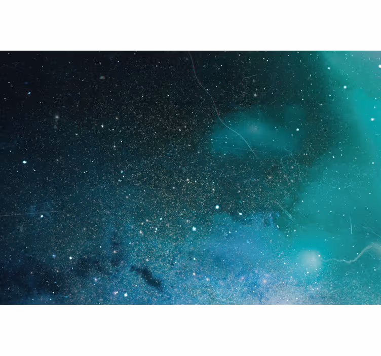 Estore de rolo para sala chuva de meteoros azuis e verdes - TenStickers