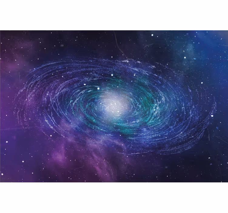 Estore de rolo para sala anel espacial formado por estrelas - TenStickers