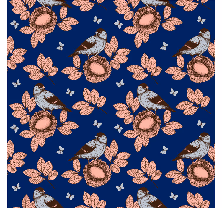 Estore de rolo para sala ninho de passarinho azul africano - TenStickers