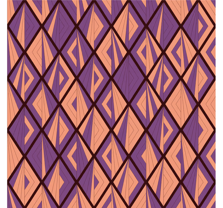 Estore de rolo para sala padrão diamante roxo africano - TenStickers