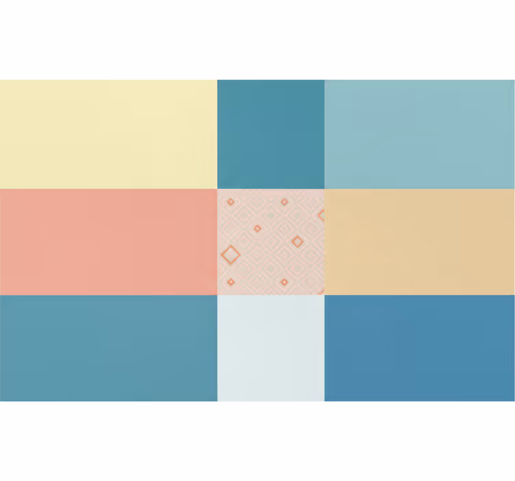 Estore de rolo para sala padrão retro colorido - TenStickers
