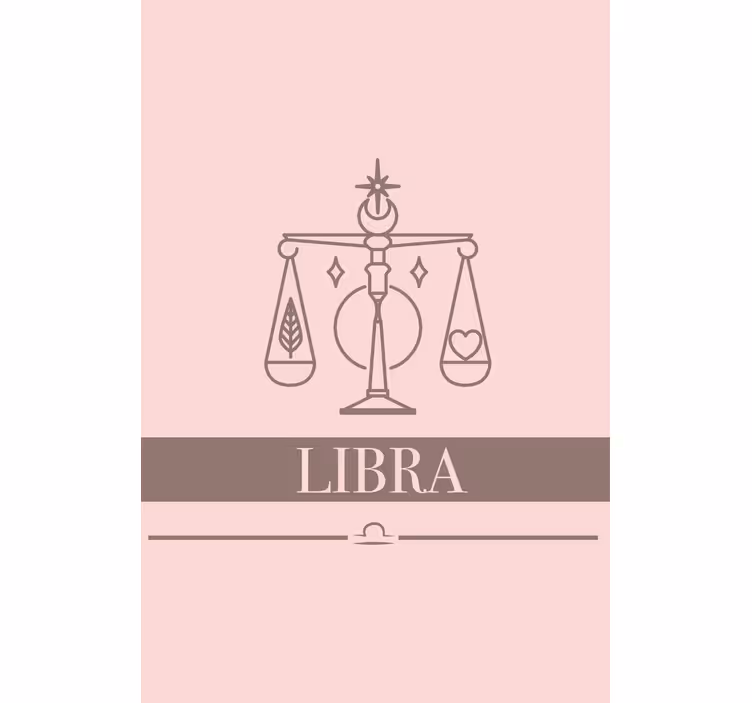 Estore de rolo para sala design do signo libra rosa - TenStickers
