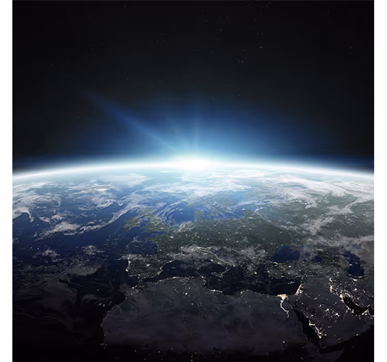 Estore de rolo para sala design espacial planeta terra - TenStickers
