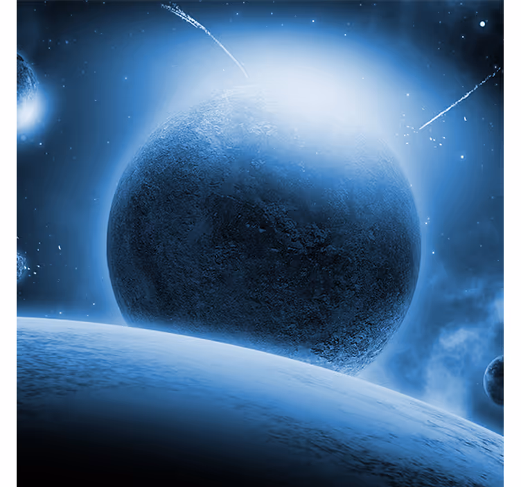 Estore de rolo para sala vista linda da terra na lua - TenStickers