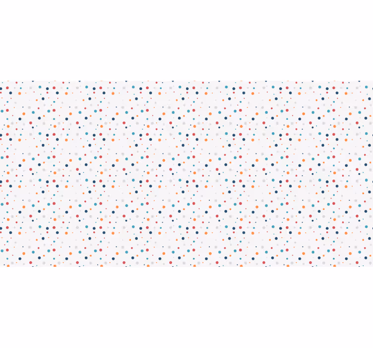 Estore de rolo branco estilo nórdico com pontos coloridos - TenStickers