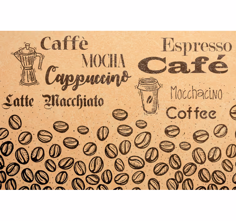 Estore de rolo bege amando café italiano - TenStickers