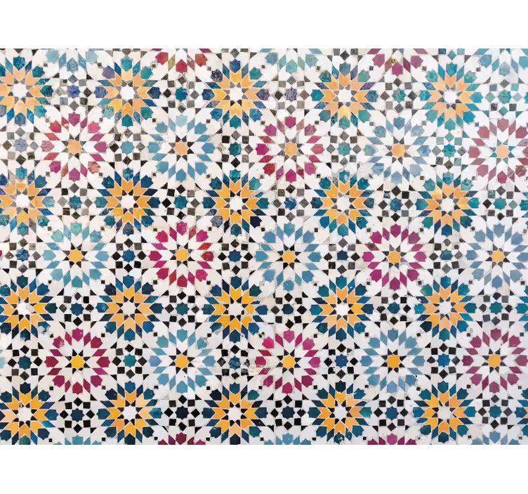 Estore de rolo quarto mosaico floral colorido - TenStickers