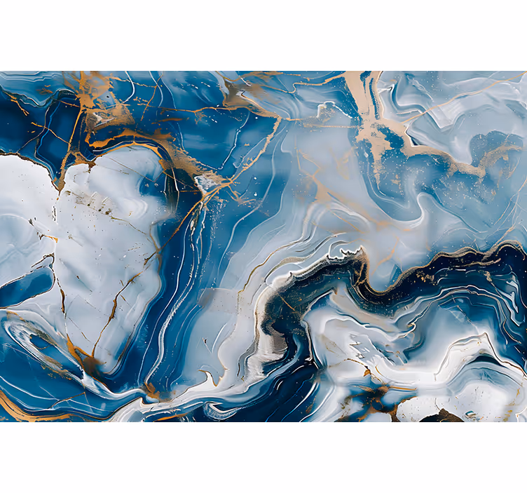 Estore de rolo quarto nas cores azul marinho e branco - TenStickers