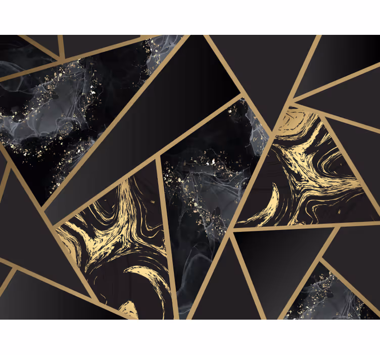 Estore de rolo quarto fusão de mármore geométrico - TenStickers