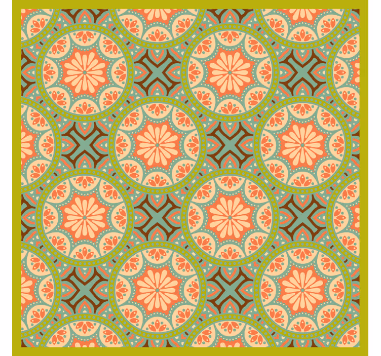 Estore de rolo quarto em verde persa quadrado - TenStickers