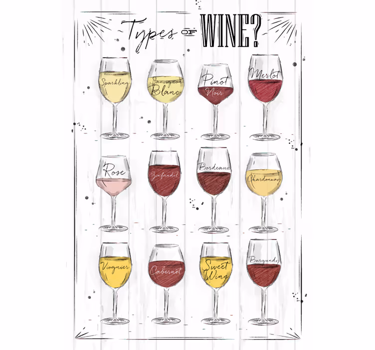 Estore de rolo quarto de vinhos tintos - TenStickers