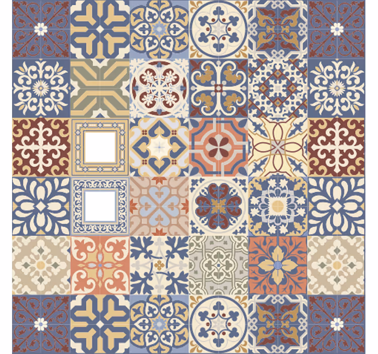 Estore de rolo quarto padrão português simples - TenStickers