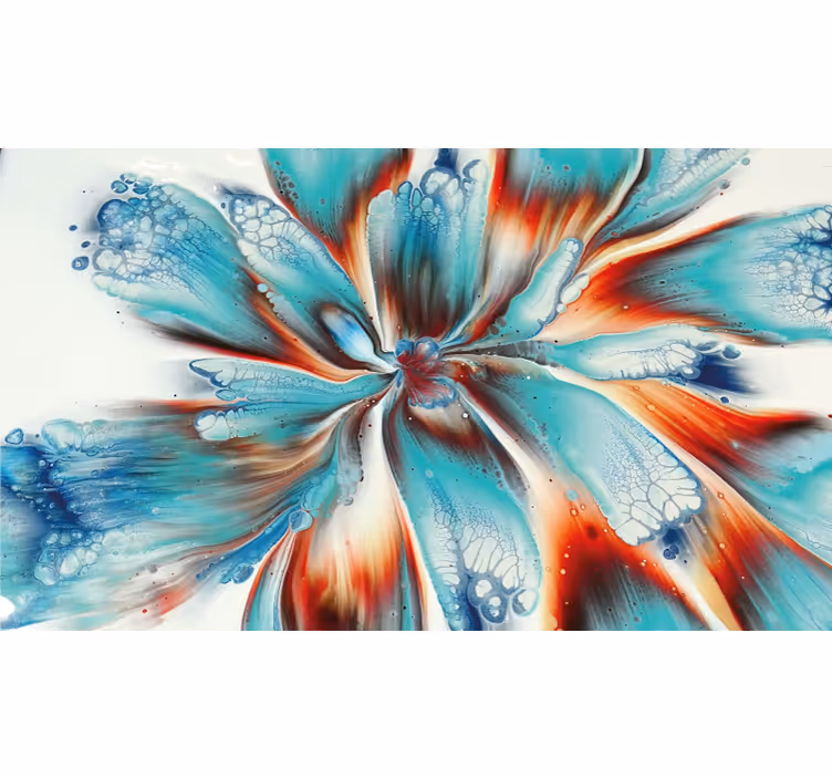 Estore de rolo quarto arte moderna flores coloridas - TenStickers