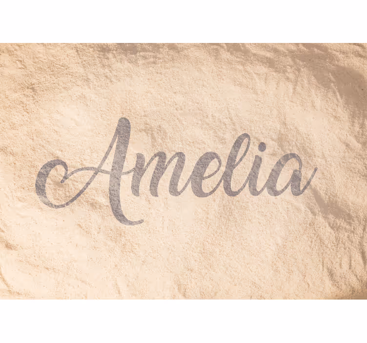 Estore de rolo bege nome na areia - TenStickers