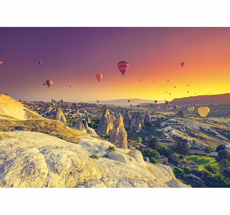 Estore de rolo quarto balões de ar quente na capadócia - TenStickers