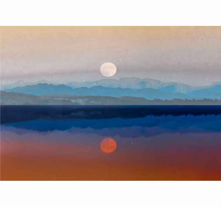 Estore de rolo quarto com design lindo de lua espacial - TenStickers