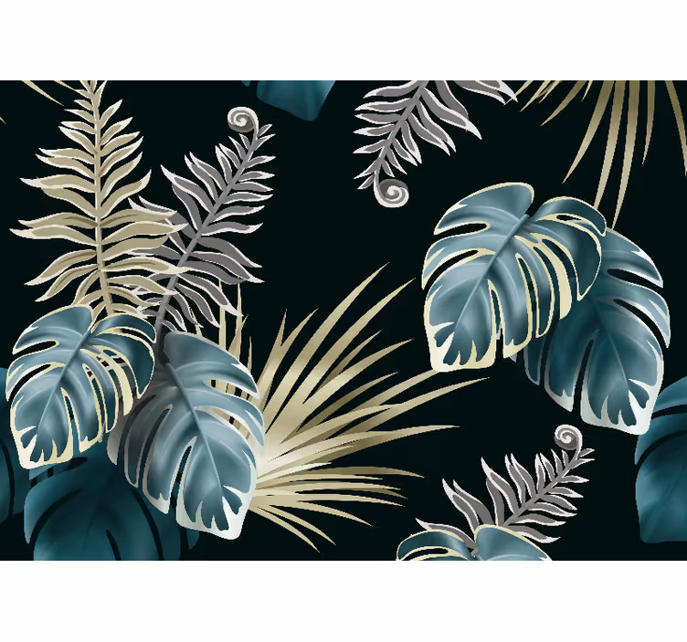 Estore de rolo quarto folhas de palmeira elegantes originais - TenStickers