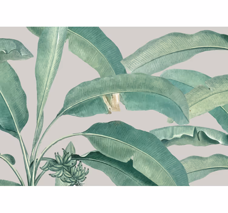 Estore de rolo quarto árvores tropicais nórdicas - TenStickers