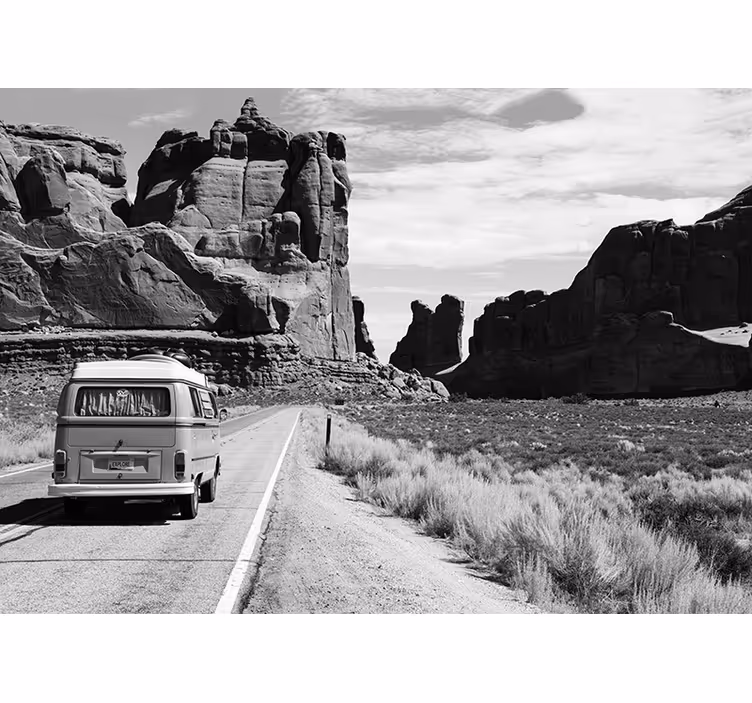 Estore de rolo quarto paisagem desértica vintage - TenStickers