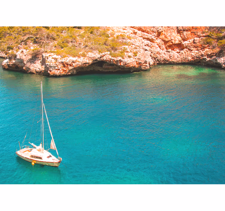 Estore de rolo quarto azul oceano mallorca - TenStickers