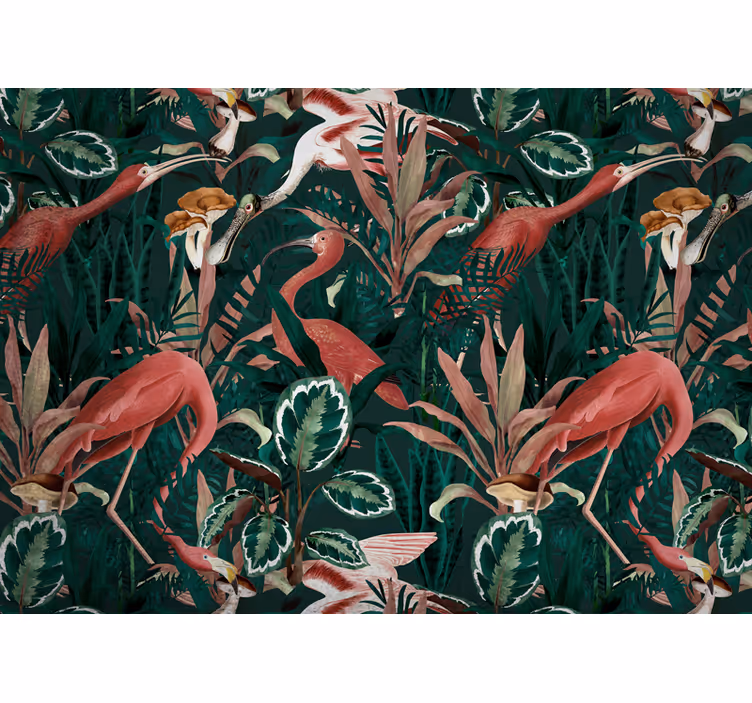 Estore de rolo quarto pássaros exóticos jardim vintage - TenStickers