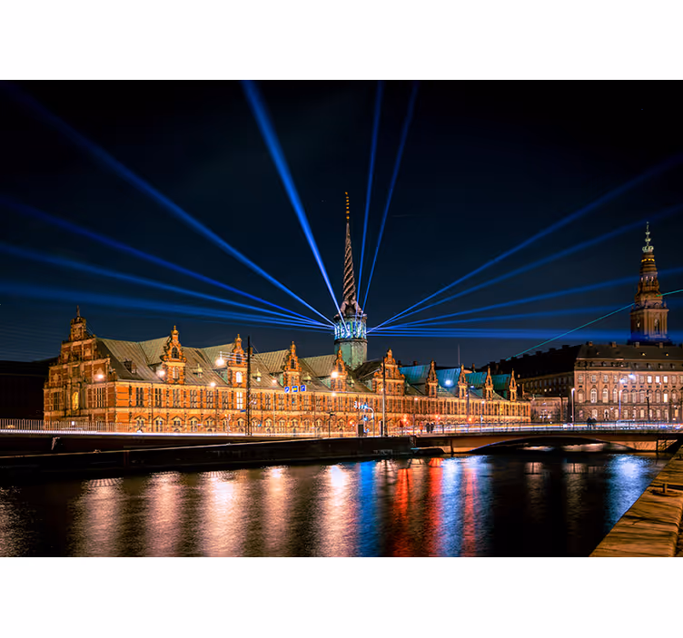 Estore de rolo quarto tivoli de copenhagen à noite - TenStickers