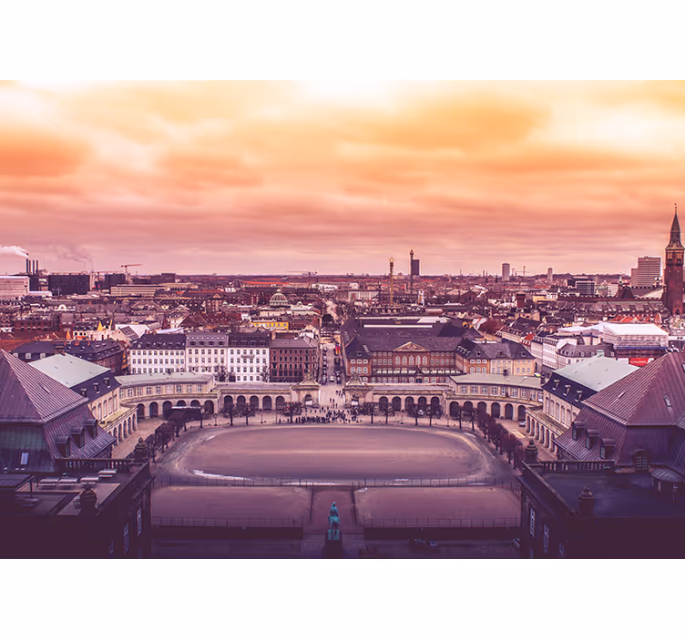 Estore de rolo quarto vista do céu de copenhague - TenStickers