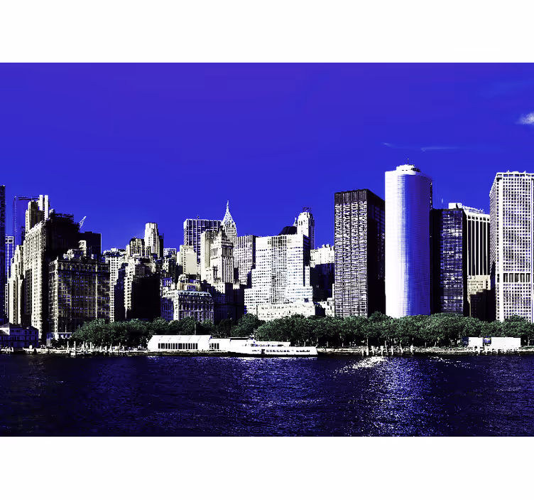 Estore de rolo quarto arranha-céus em manhattan à noite - TenStickers