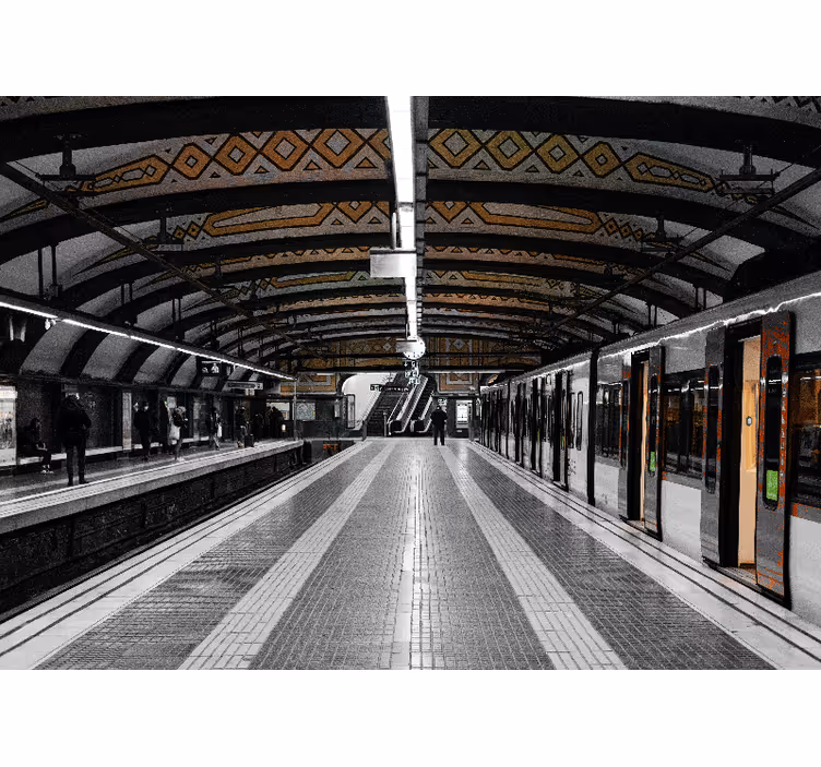 Estore de rolo quarto estação de metrô 3d - TenStickers