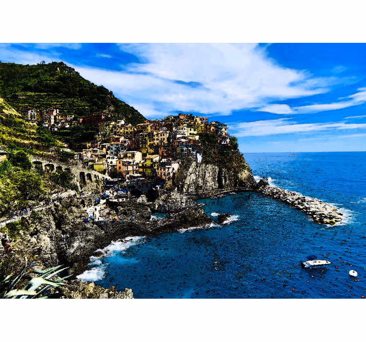 Estore de rolo quarto cidade italiana à beira-mar - TenStickers