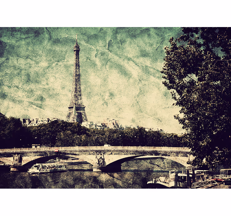 Estore de rolo quarto ilustração de paris - TenStickers