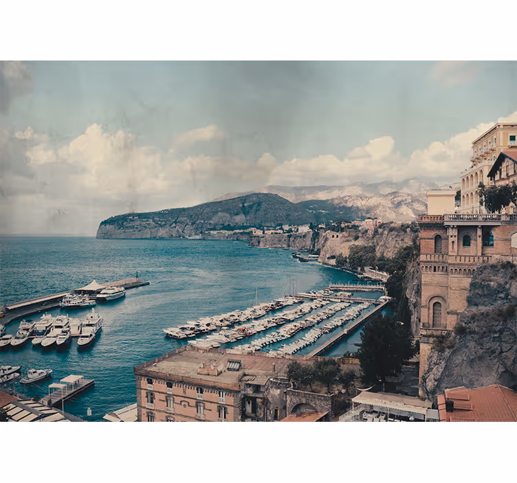 Estore de rolo quarto paisagem de sorrento itália do sul - TenStickers