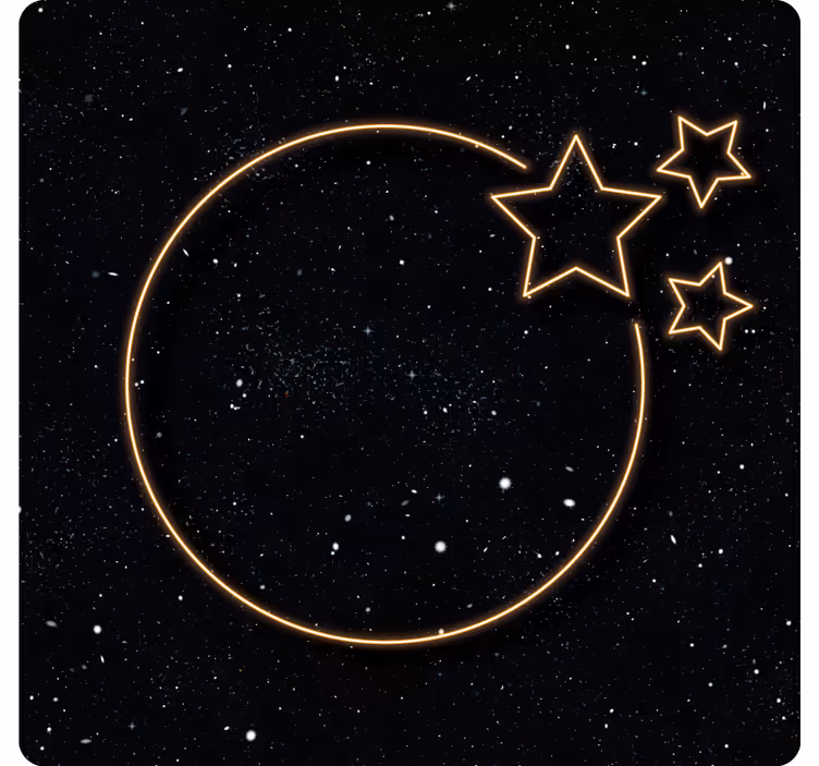 Estore de rolo cinzento estrelas e lua no espaço - TenStickers