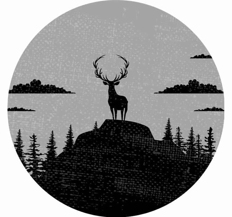 Estore de rolo cinzento veado cinza e preto - TenStickers