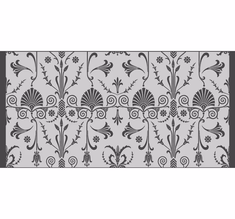 Estore de rolo cinzento padrão floral provincial francês - TenStickers