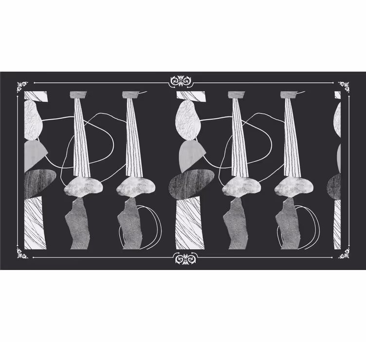 Estore de rolo cinzento com linhas de pedra únicas - TenStickers