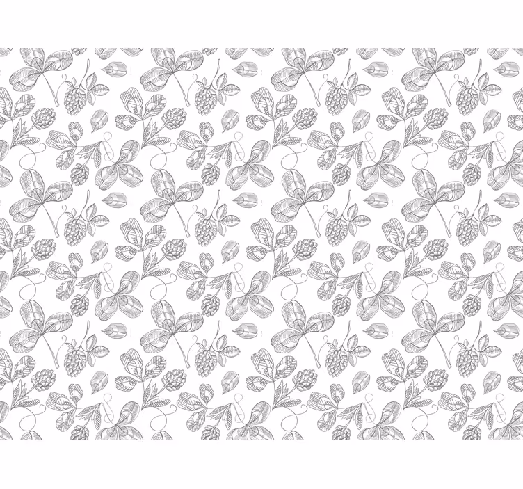 Estore de rolo cinzento bordado floral - TenStickers