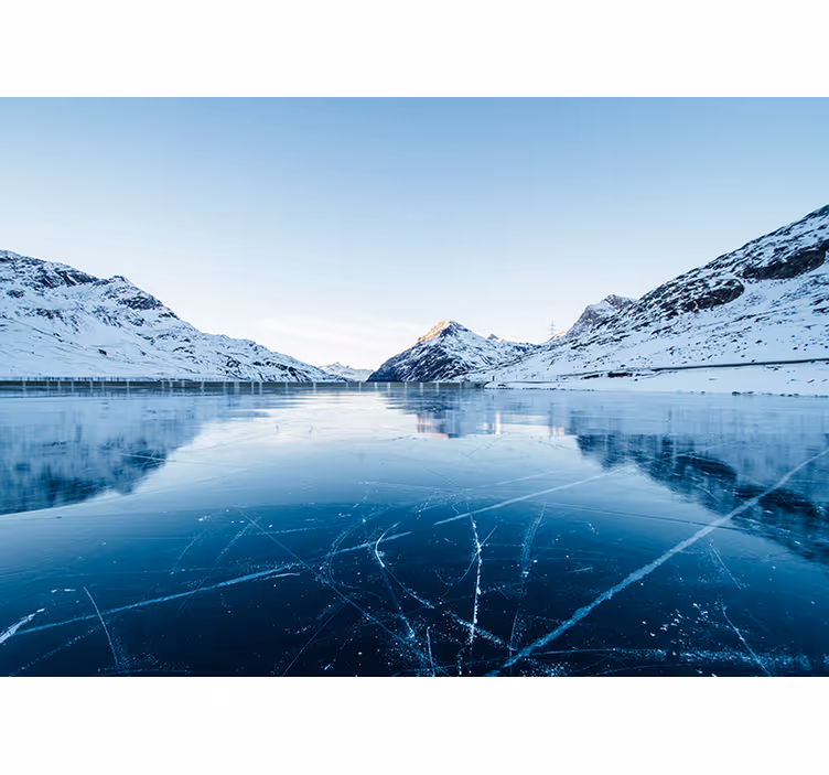Estore de rolo quarto com design de montanha e neve - TenStickers